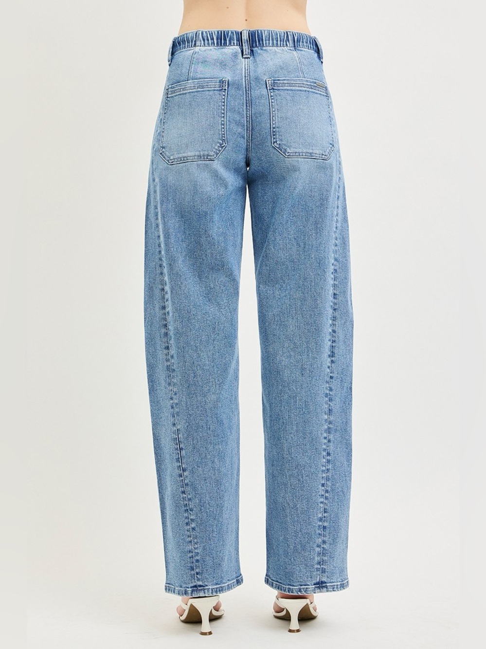 RISEN Relaxed Fit Drawstring Waist Jeans - Picture 5 of 6